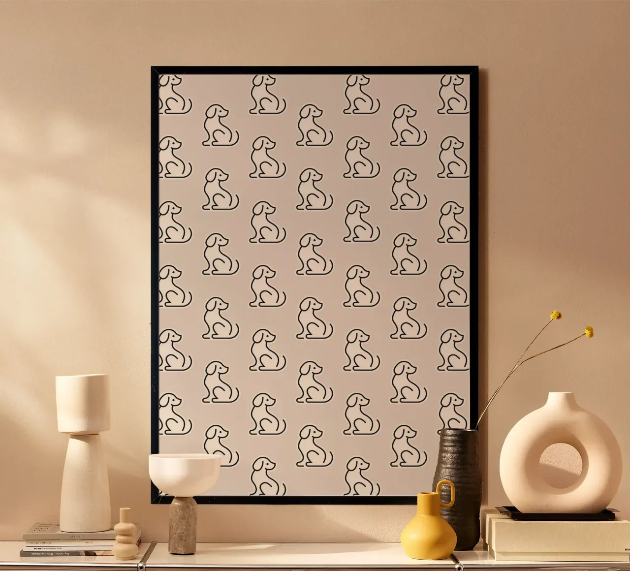 Dog Grey Pattern #1 poster da kathrinmay