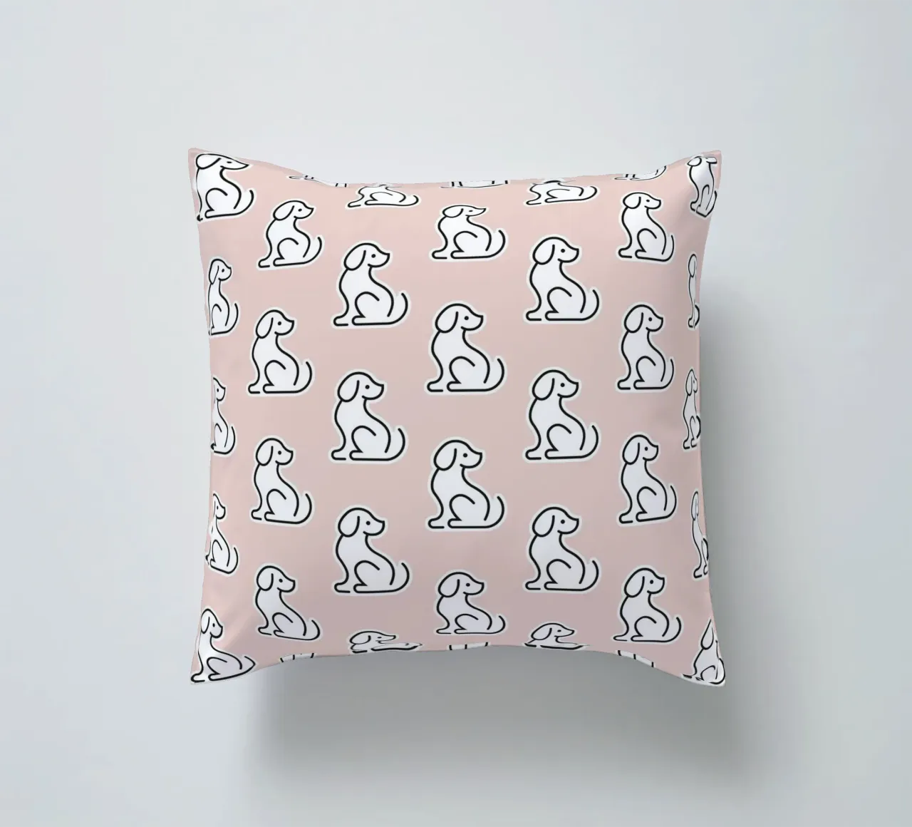 Dog Peachy Pattern #1 cuscino da kathrinmay