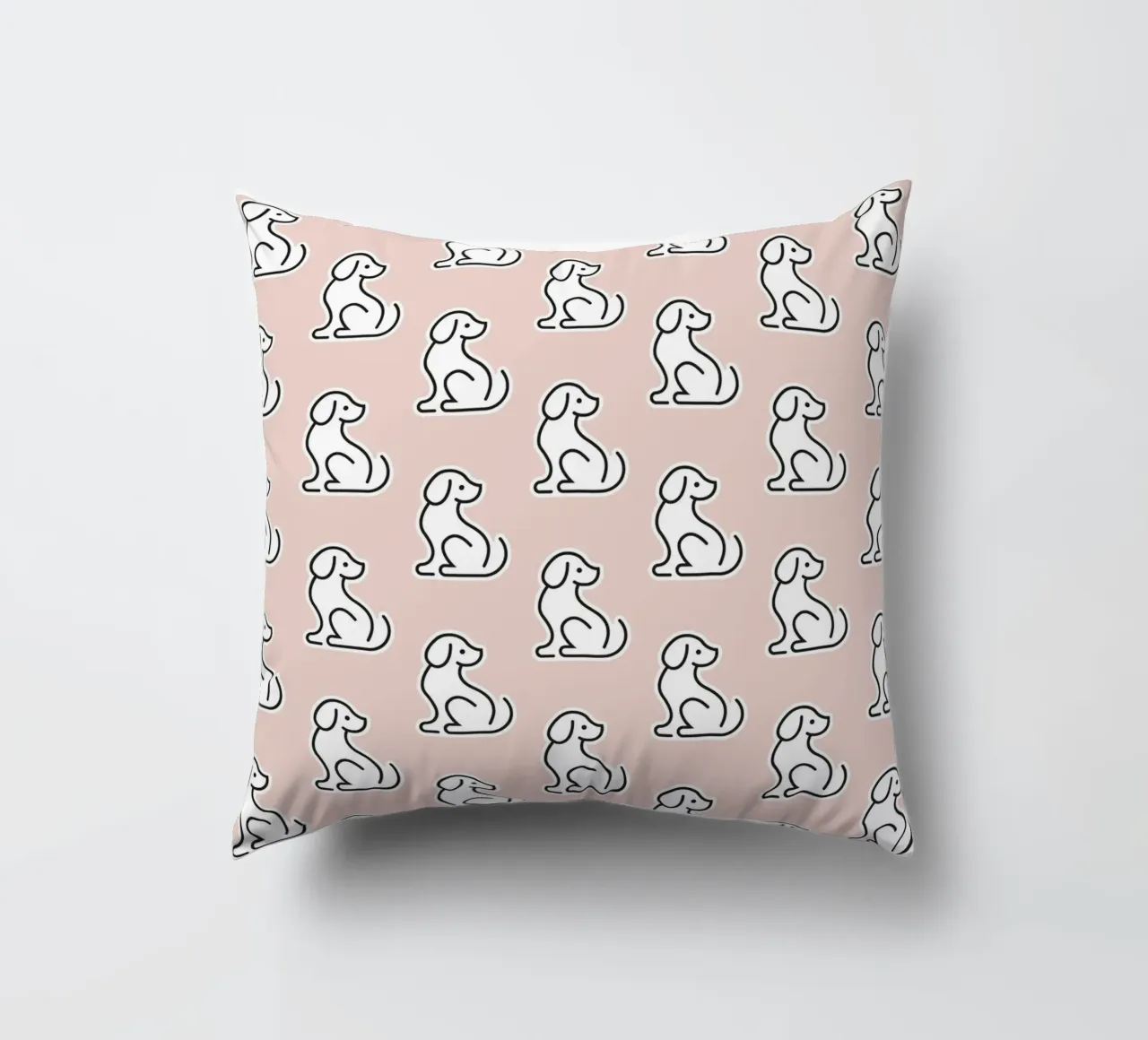 Dog Peachy Pattern #1 cuscino da kathrinmay