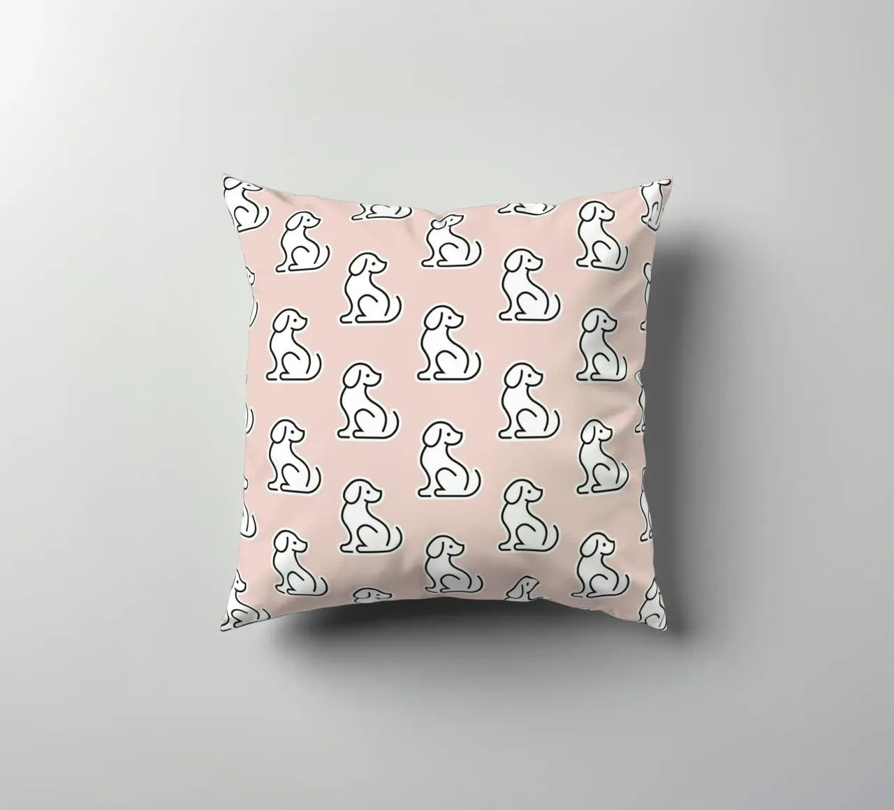 Dog Peachy Pattern #1 cuscino da kathrinmay