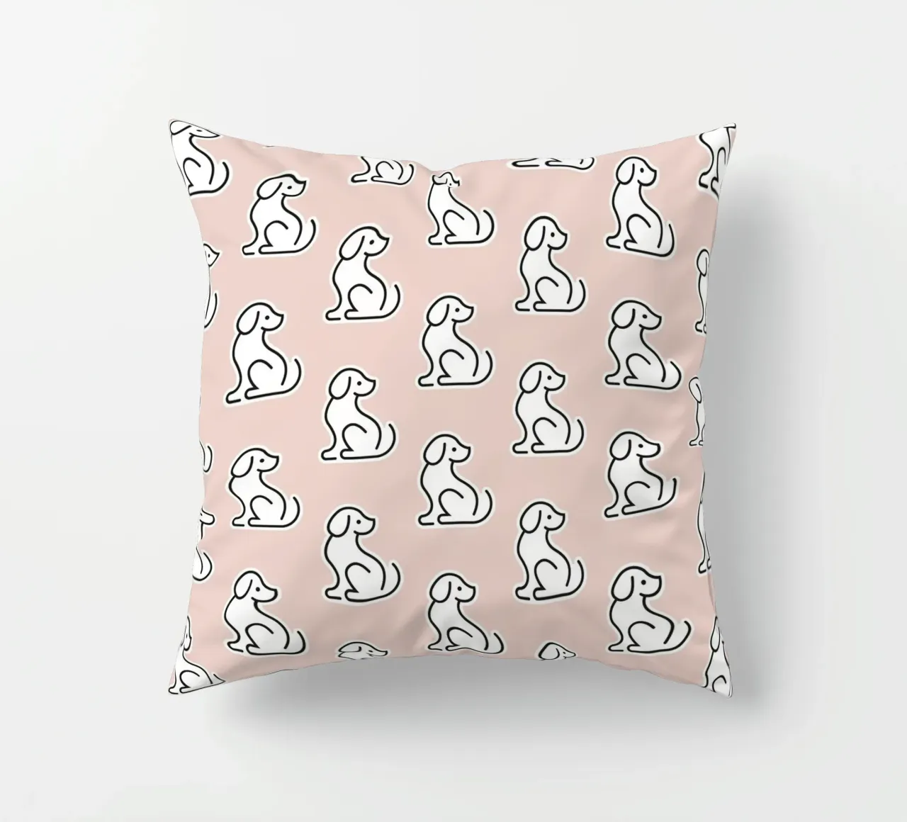 Dog Peachy Pattern #1 cuscino da kathrinmay