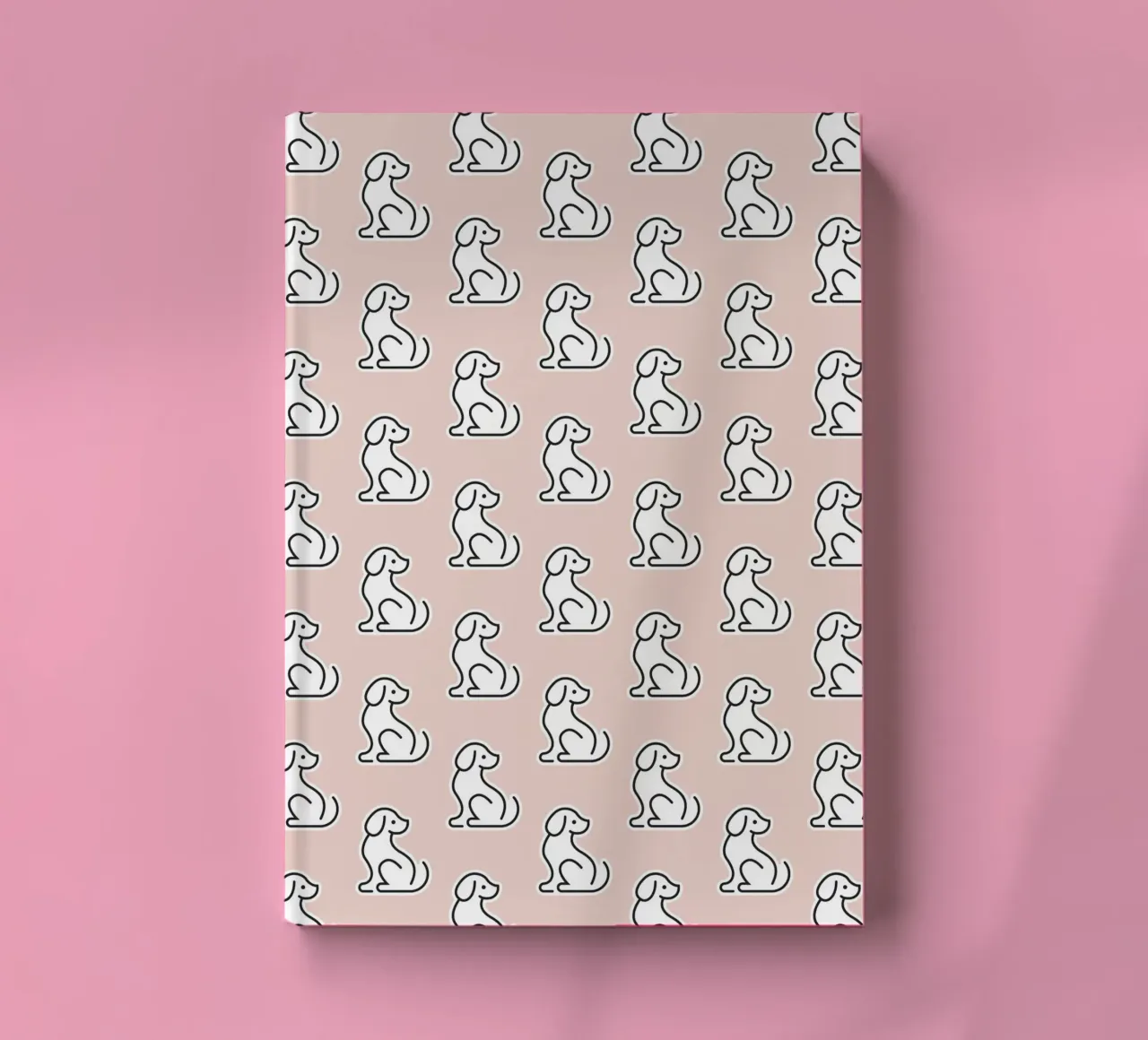 Dog Peachy Pattern #1 notebook by kathrinmay