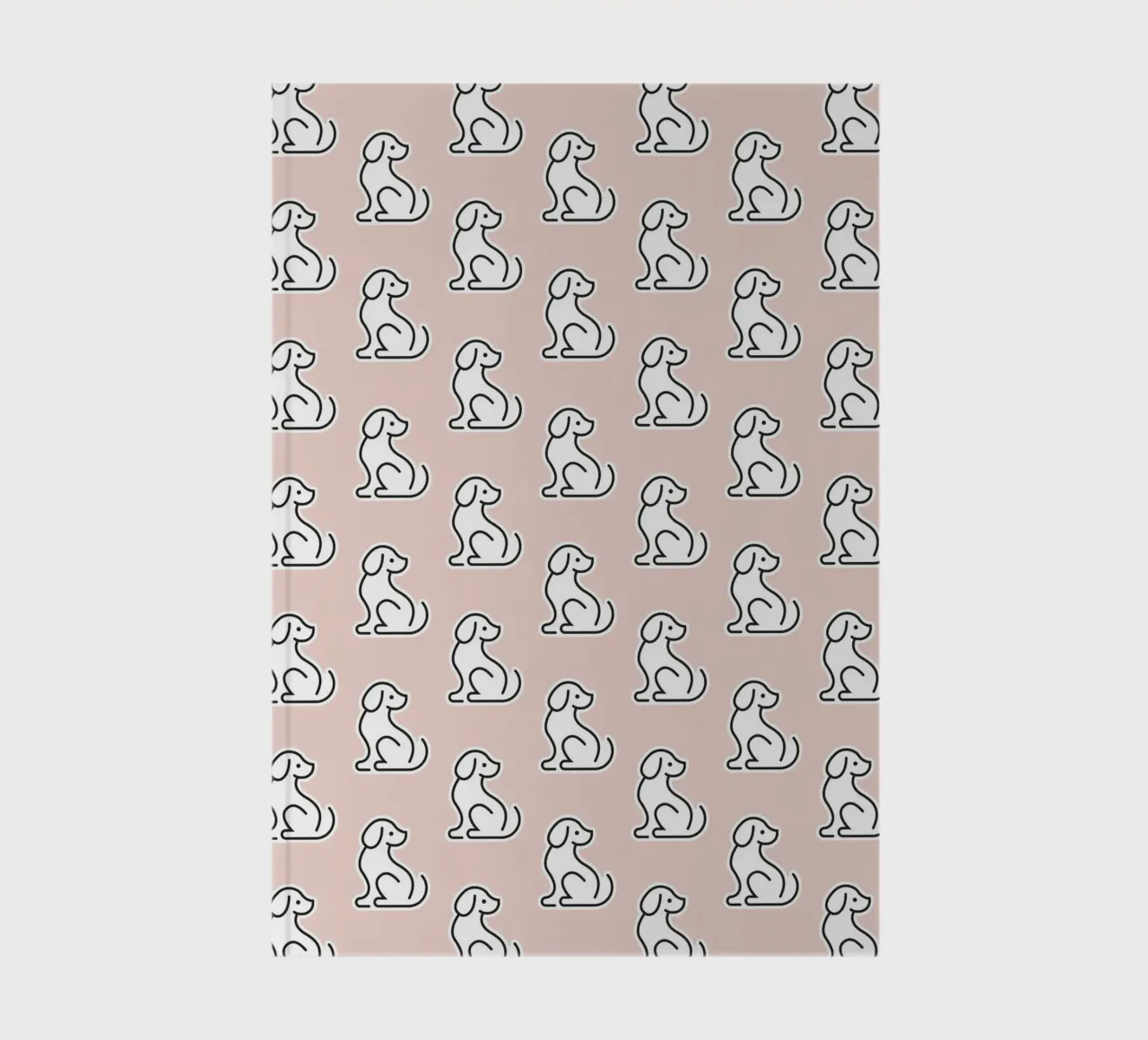 Dog Peachy Pattern #1 notebook by kathrinmay