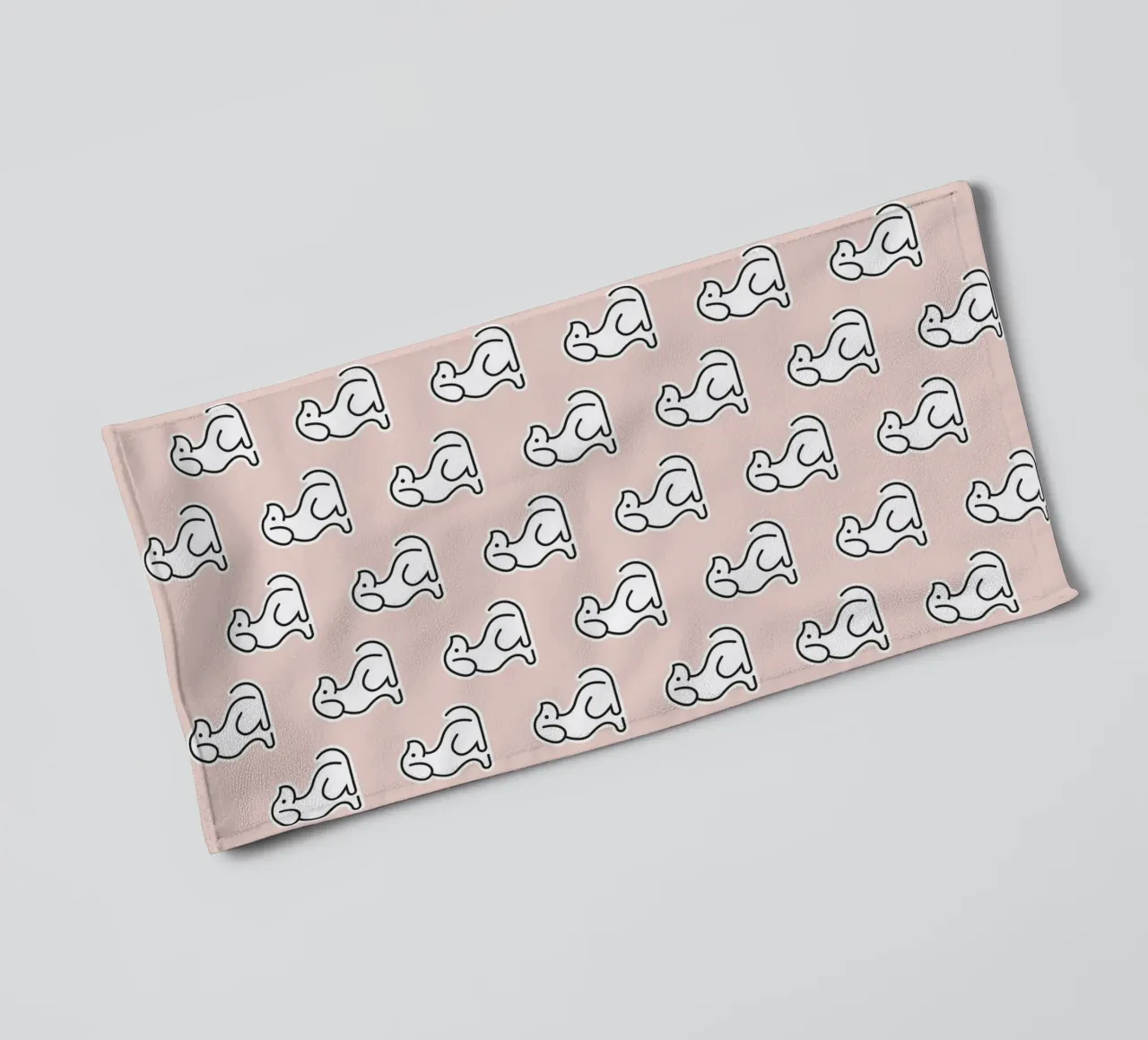 Dog Peachy Pattern #1 asciugamano da bagno da kathrinmay