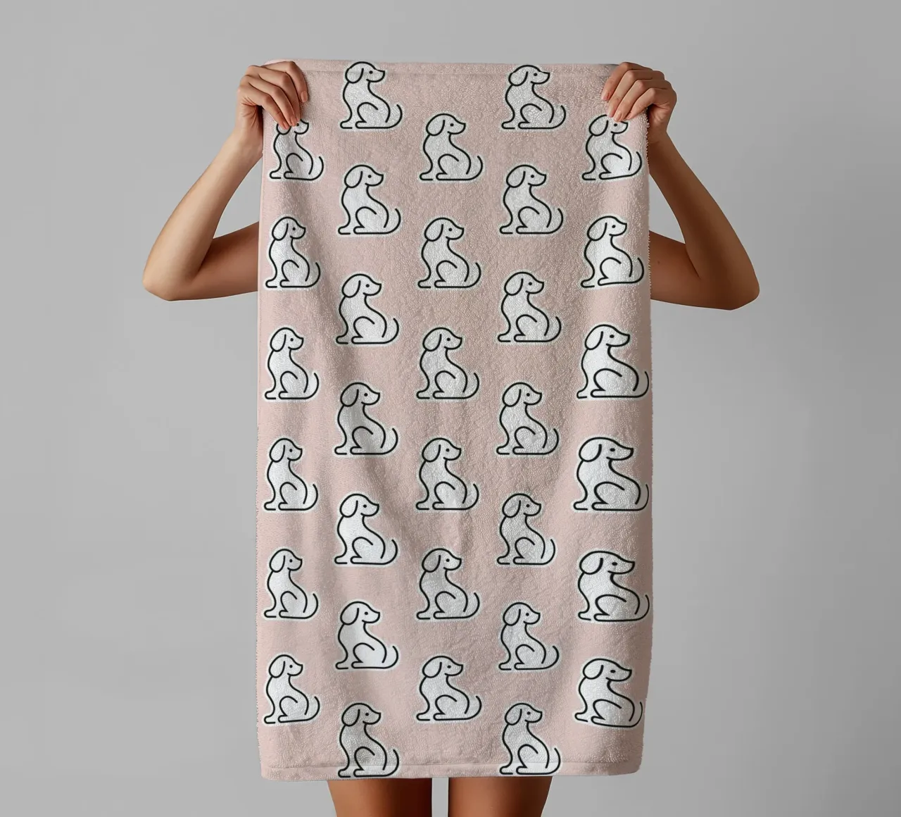 Dog Peachy Pattern #1 asciugamano da bagno da kathrinmay