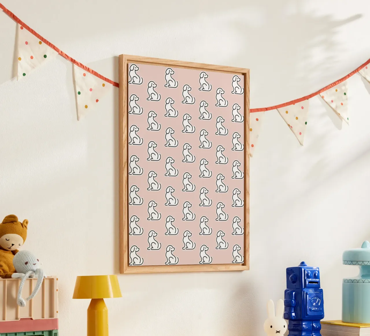 Dog Peachy Pattern #1 plexiglass da kathrinmay