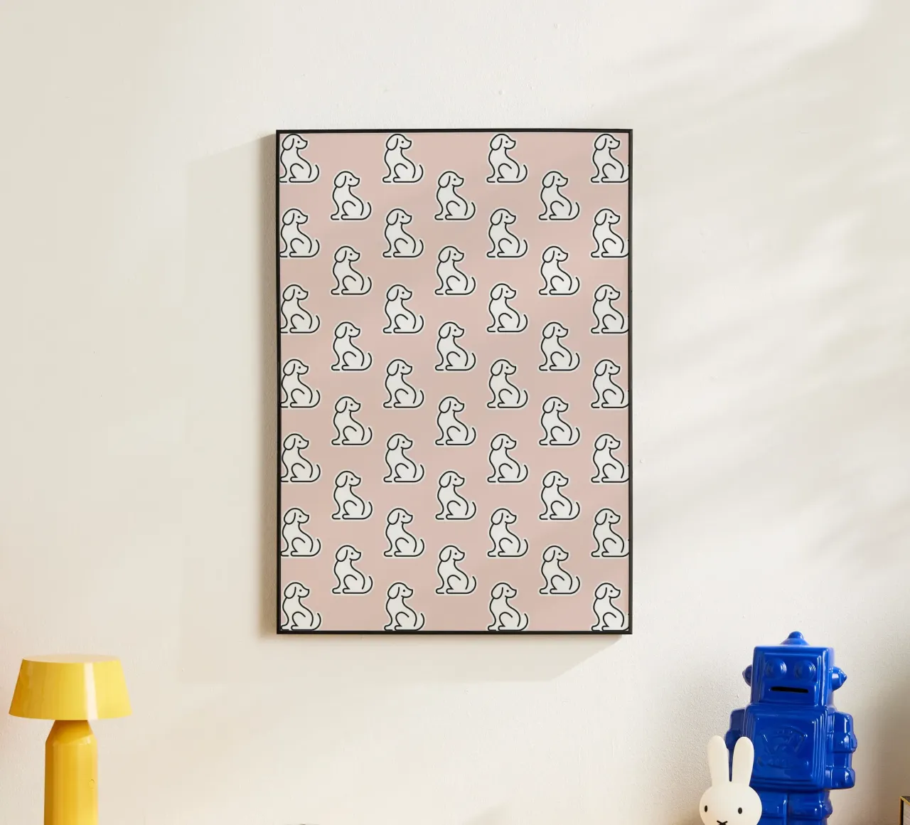 Dog Peachy Pattern #1 alluminio dibond da kathrinmay