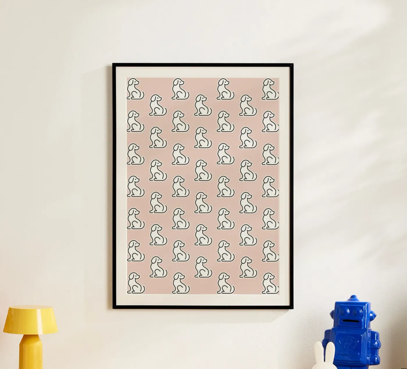 Dog Peachy Pattern #1 poster by kathrinmay