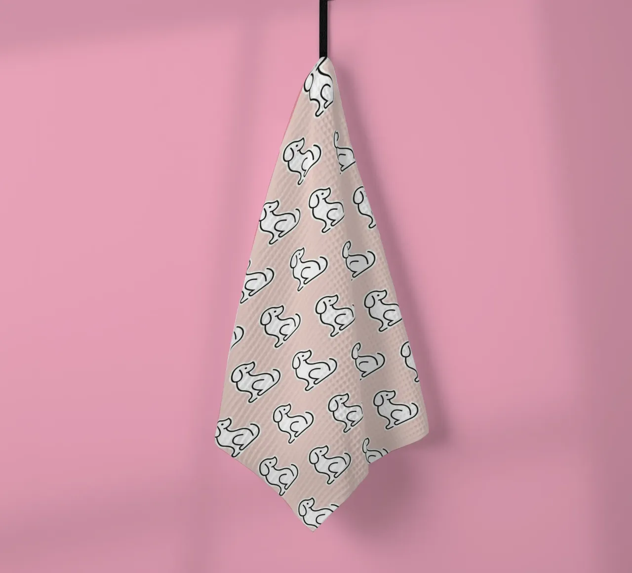 Dog Peachy Pattern #1 canovaccio da cucina da kathrinmay