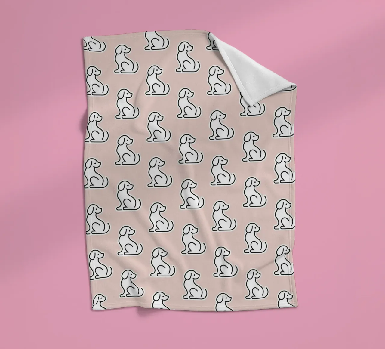Dog Peachy Pattern #1 coperta in pile da kathrinmay