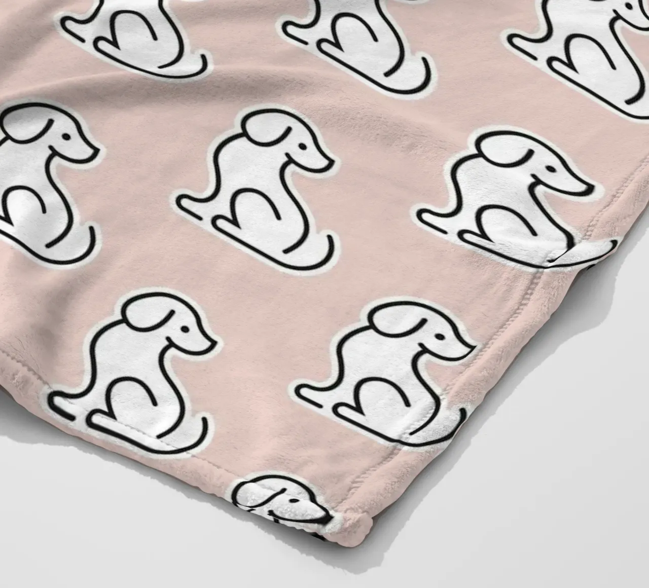 Dog Peachy Pattern #1 coperta in pile da kathrinmay