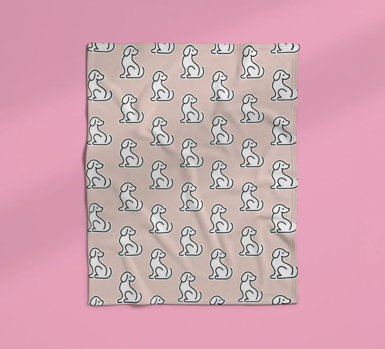 Dog Peachy Pattern #1 coperta in pile da kathrinmay