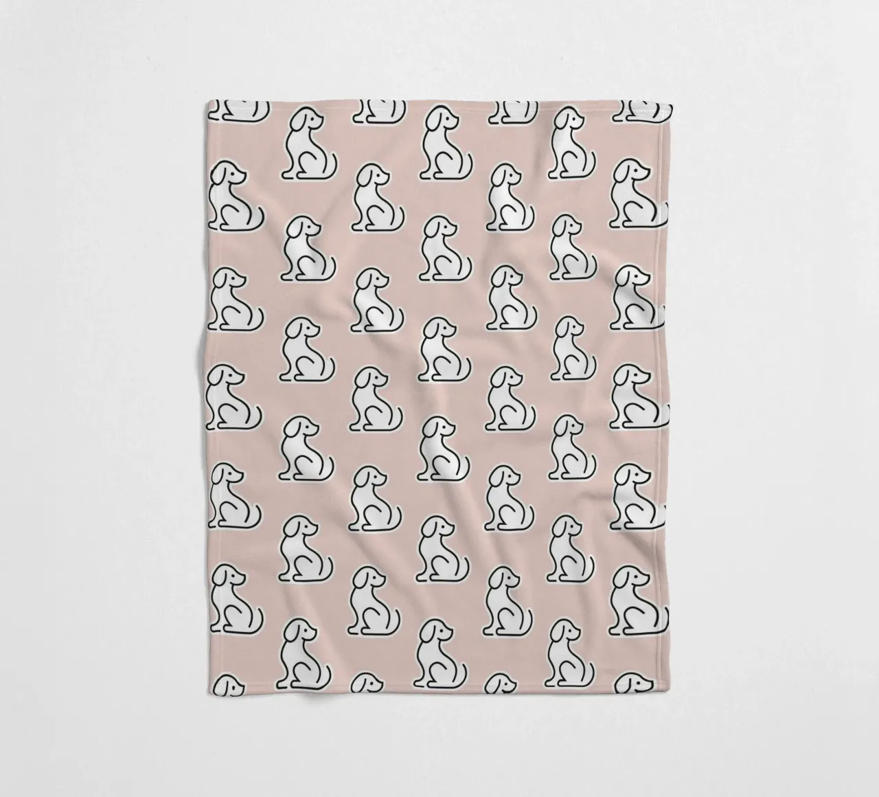 Dog Peachy Pattern #1 coperta in pile da kathrinmay