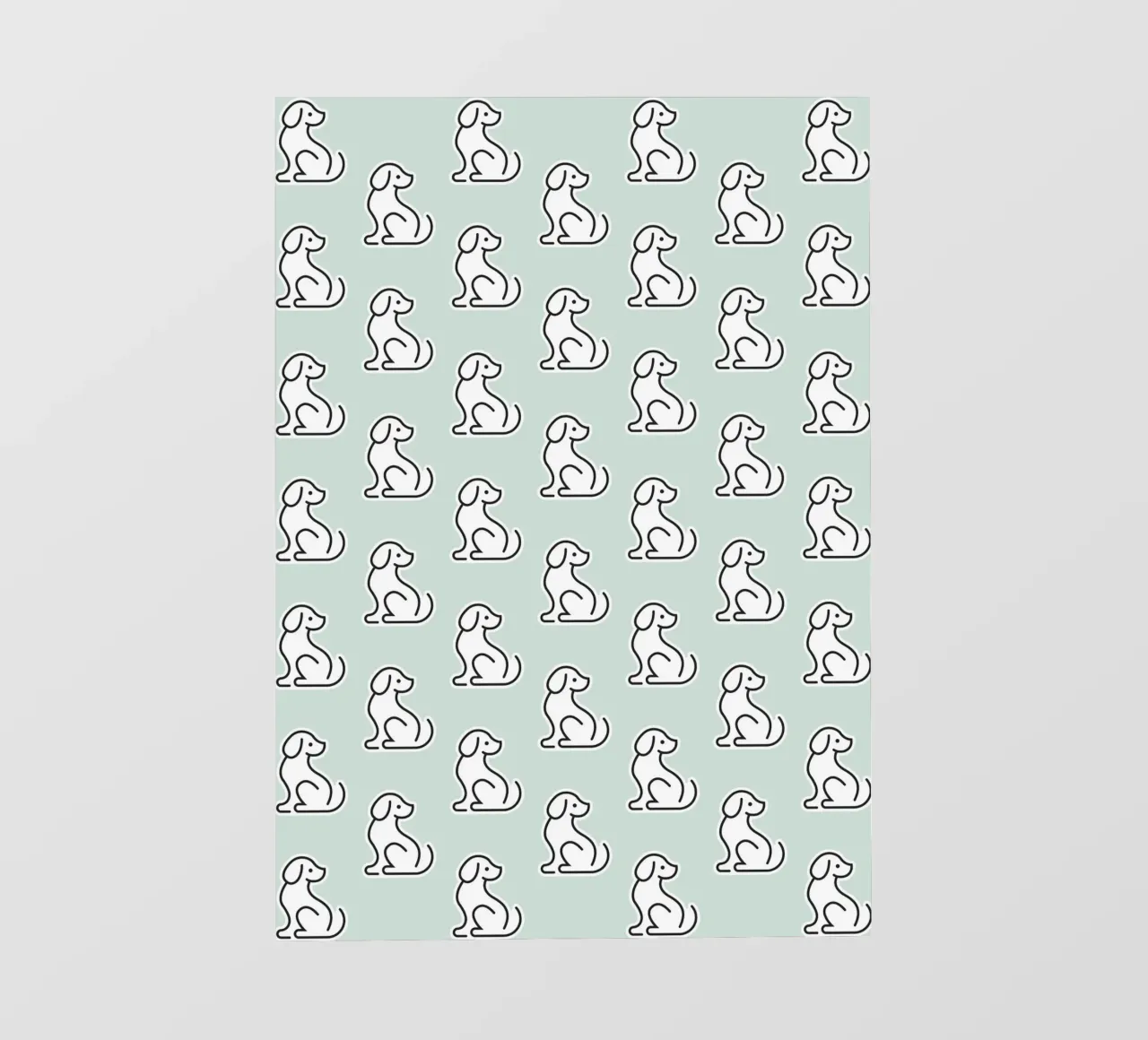 Dog Mint Pattern #1 telo in pvc da kathrinmay