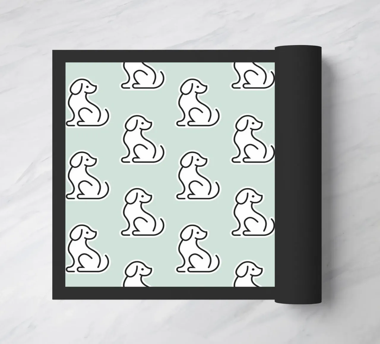 Dog Mint Pattern #1 deurmat van kathrinmay