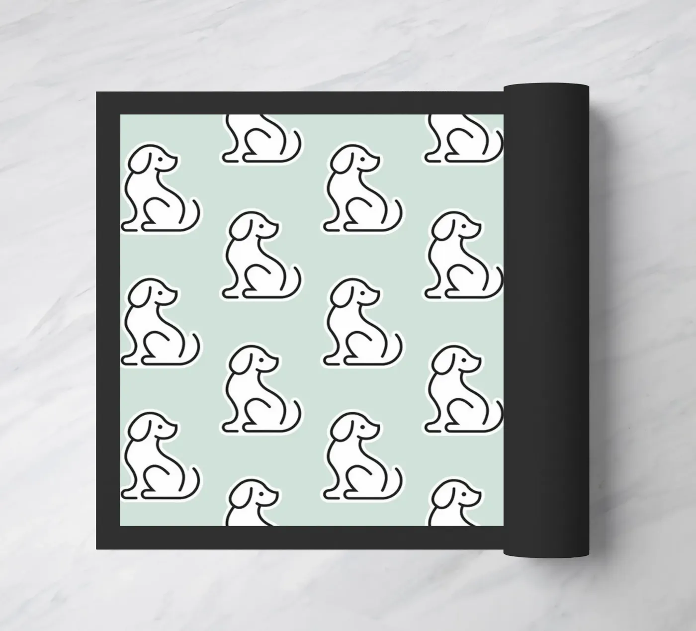 Dog Mint Pattern #1 Fußmatte von kathrinmay