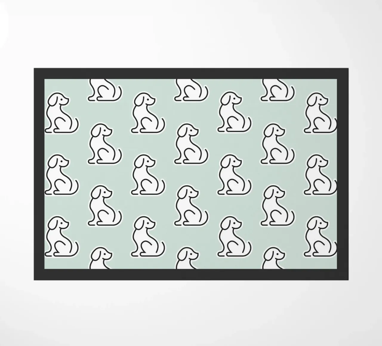 Dog Mint Pattern #1 deurmat van kathrinmay