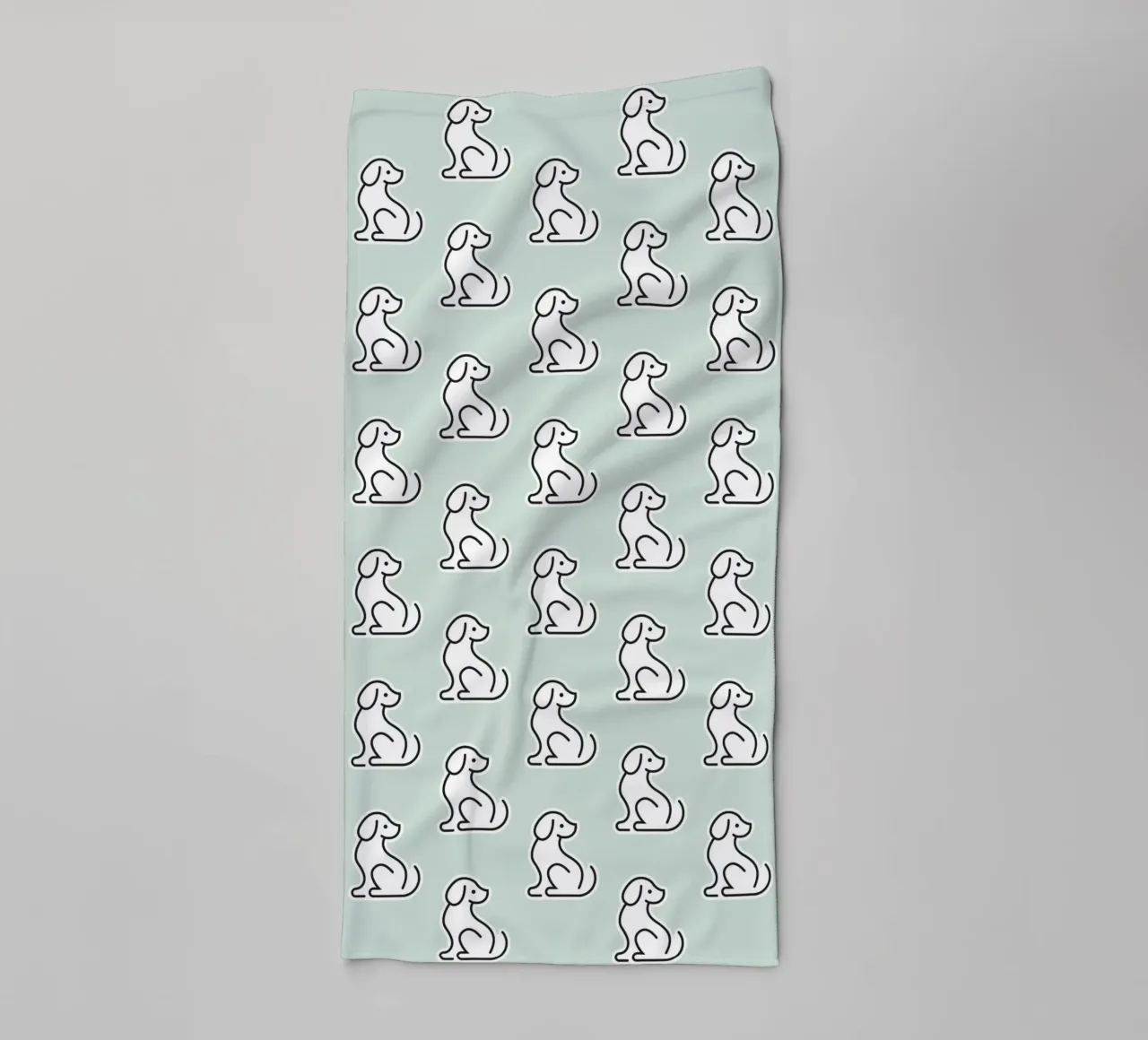 Dog Mint Pattern #1 asciugamano da bagno da kathrinmay