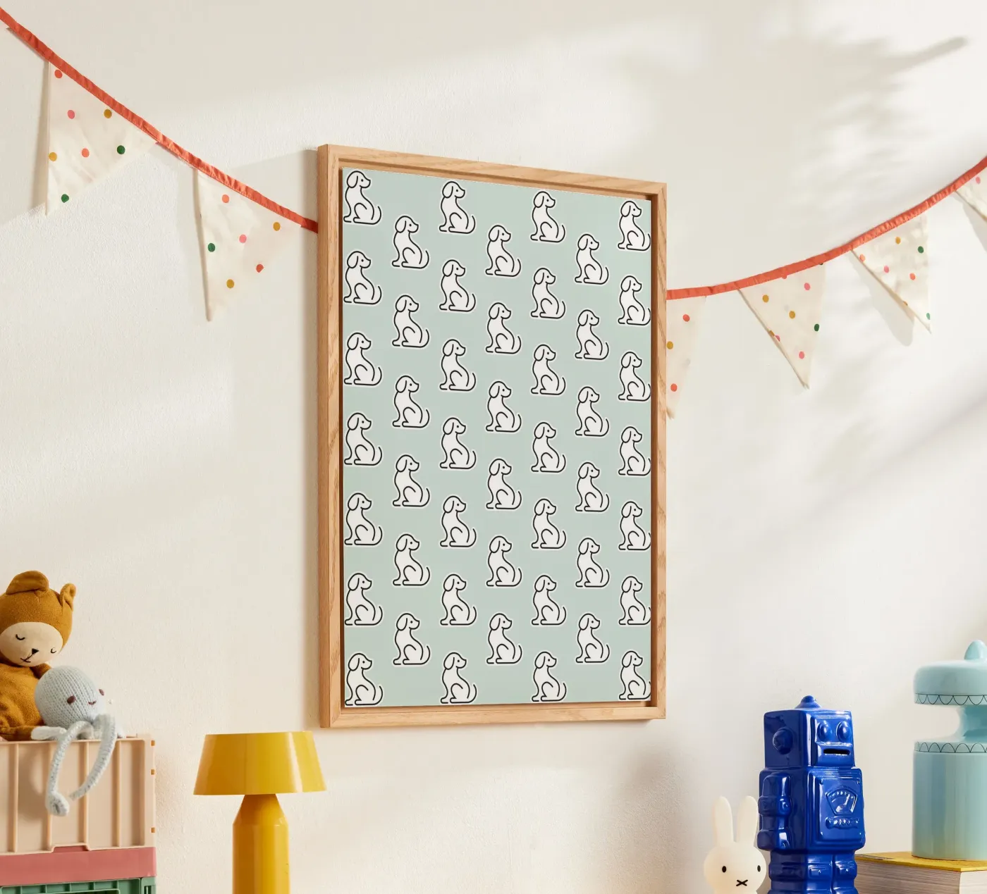 Dog Mint Pattern #1 acryl van kathrinmay