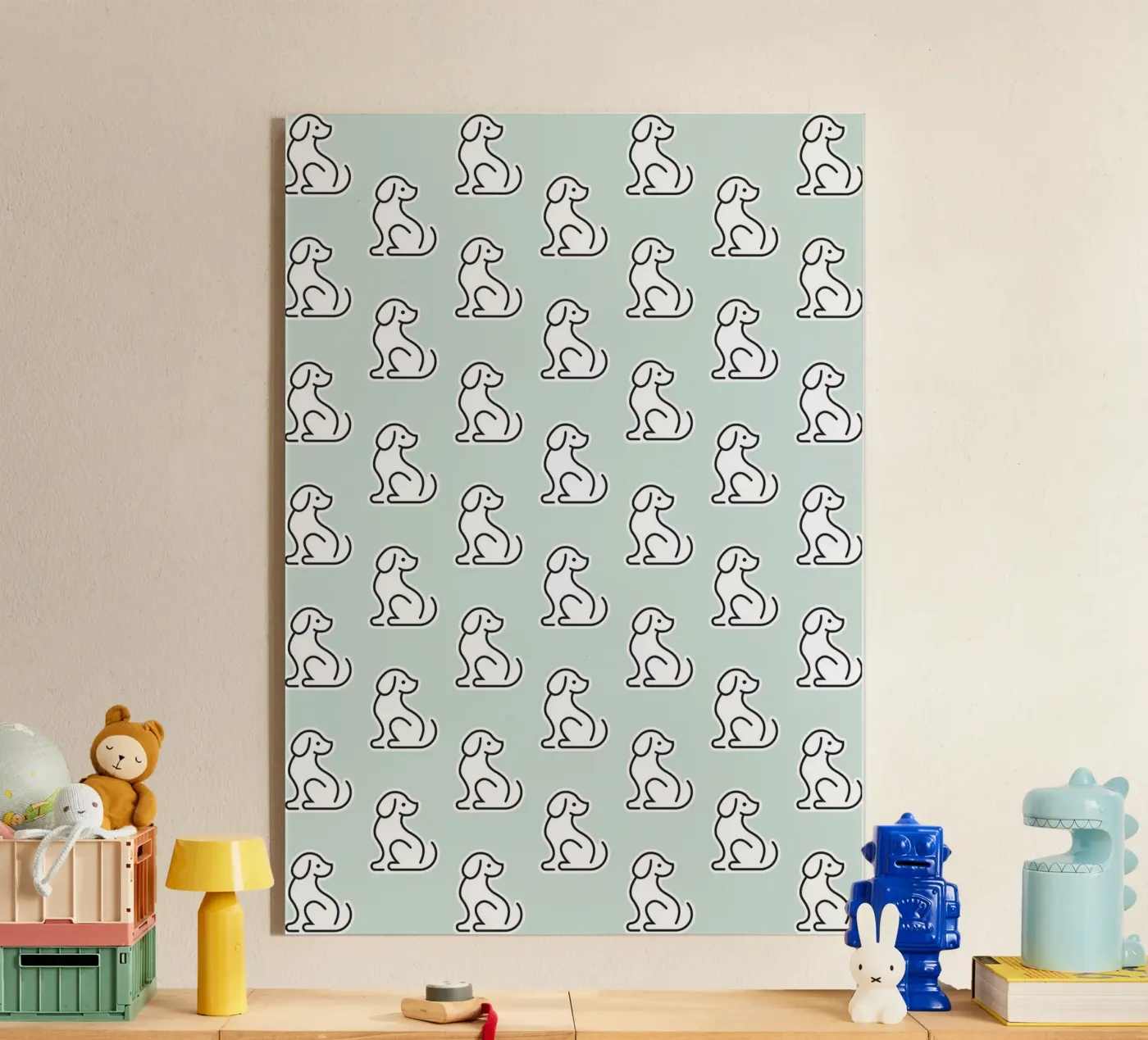 Dog Mint Pattern #1 acryl van kathrinmay