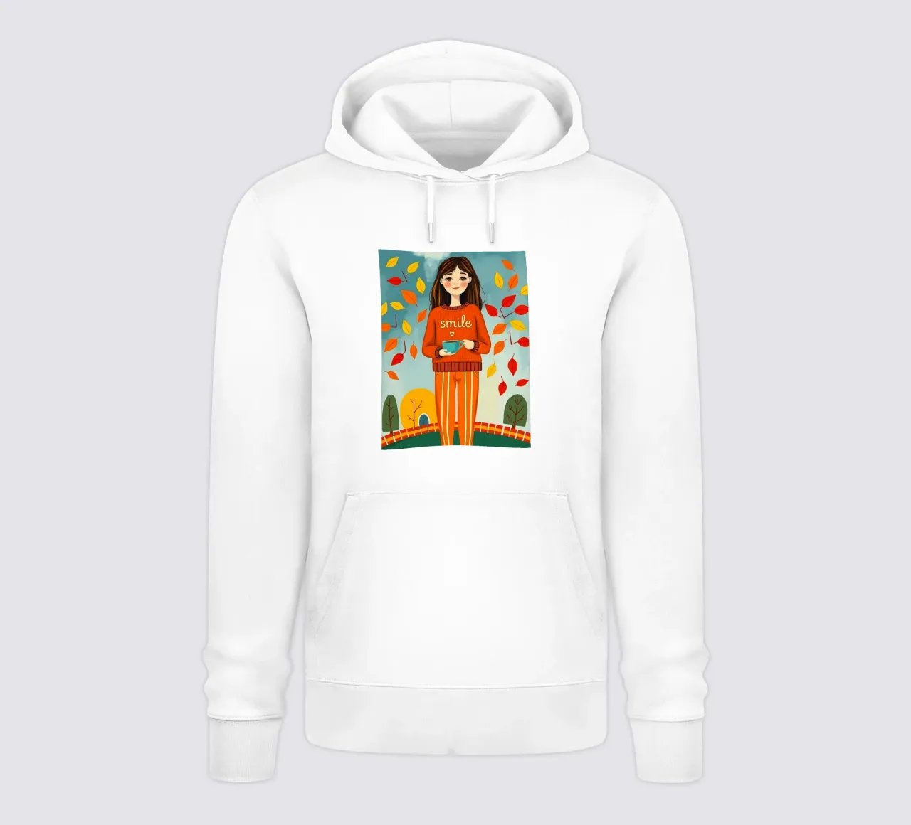 Ragazza d'autunno felpa con cappuccio da ARTOMATIC