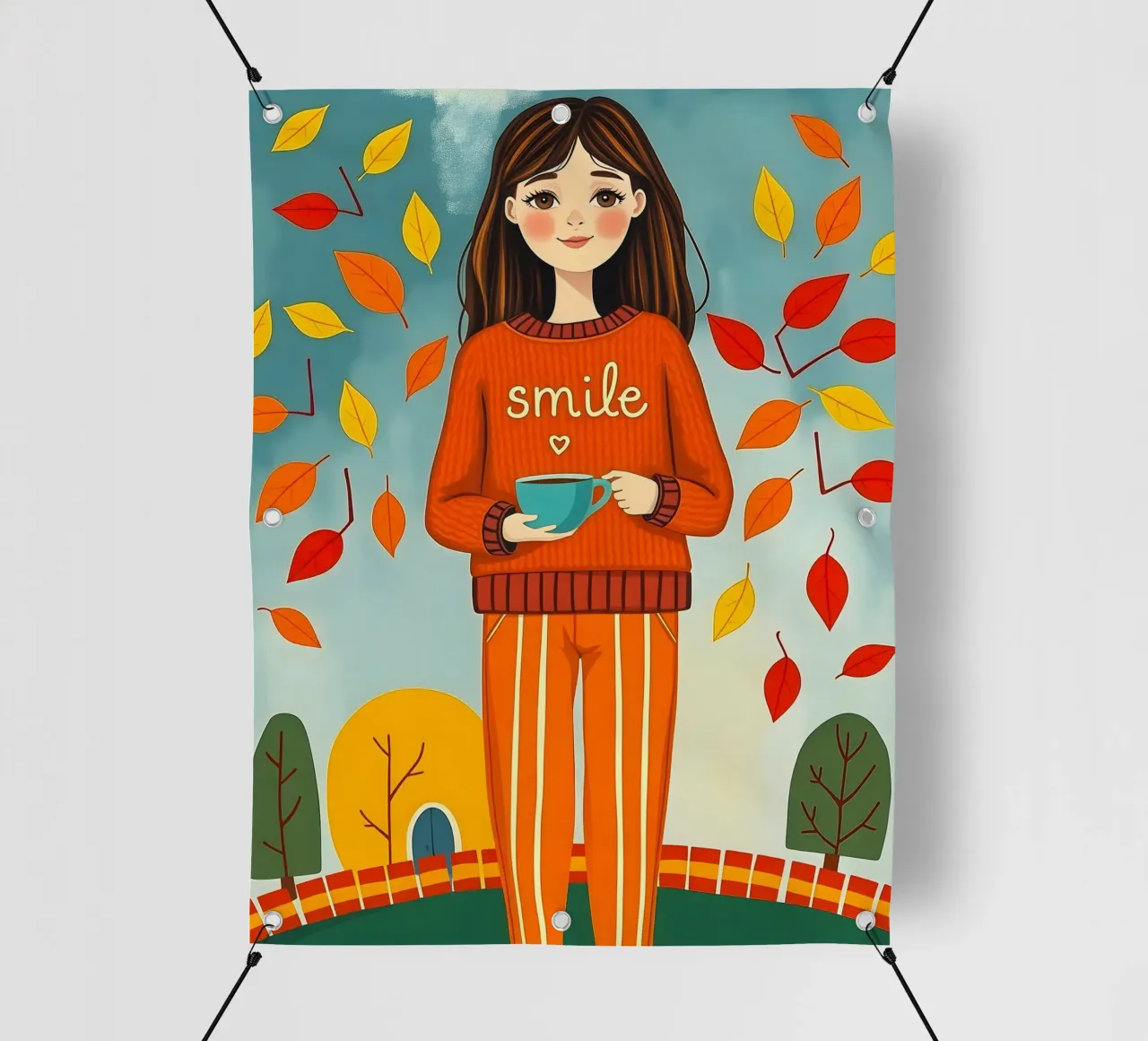 Ragazza d'autunno telo in pvc da ARTOMATIC