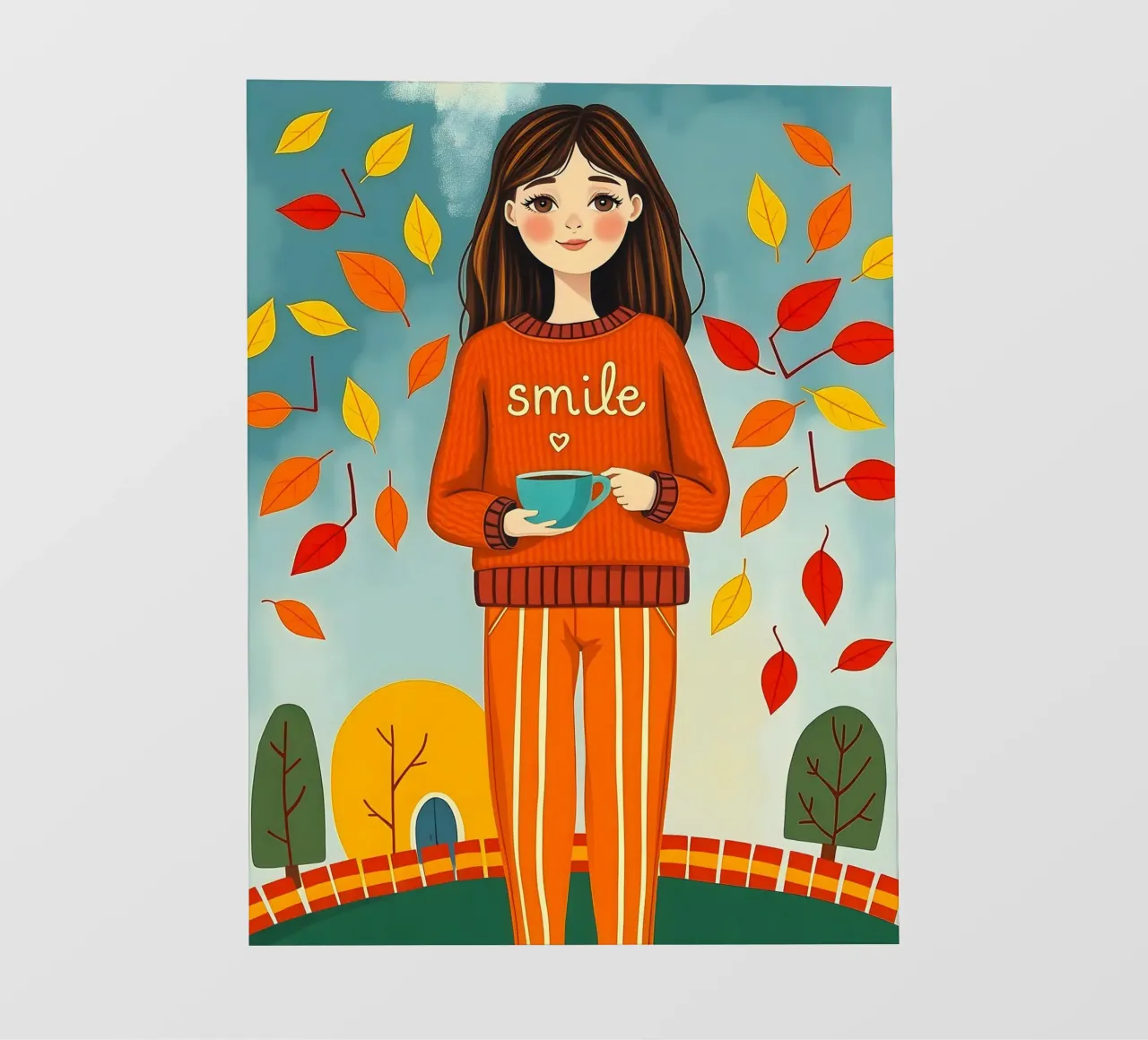 Ragazza d'autunno telo in pvc da ARTOMATIC