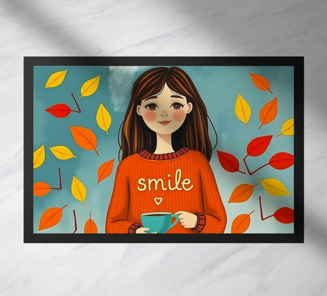 Ragazza d'autunno zerbino da ARTOMATIC
