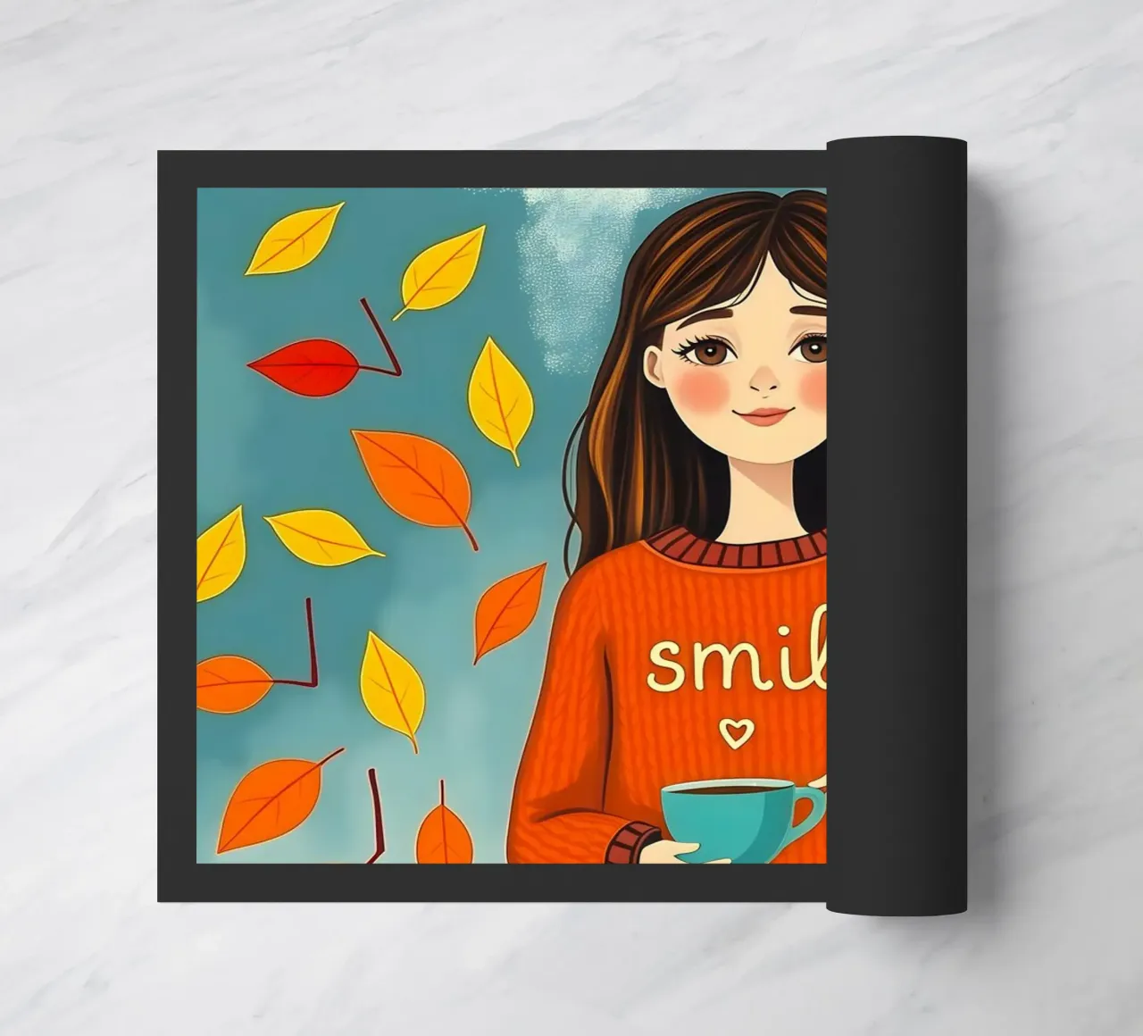 Ragazza d'autunno zerbino da ARTOMATIC