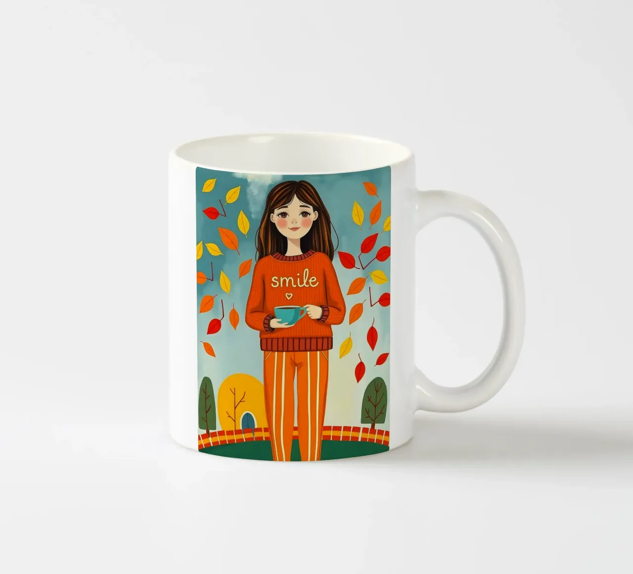 Ragazza d'autunno tazza in ceramica da ARTOMATIC