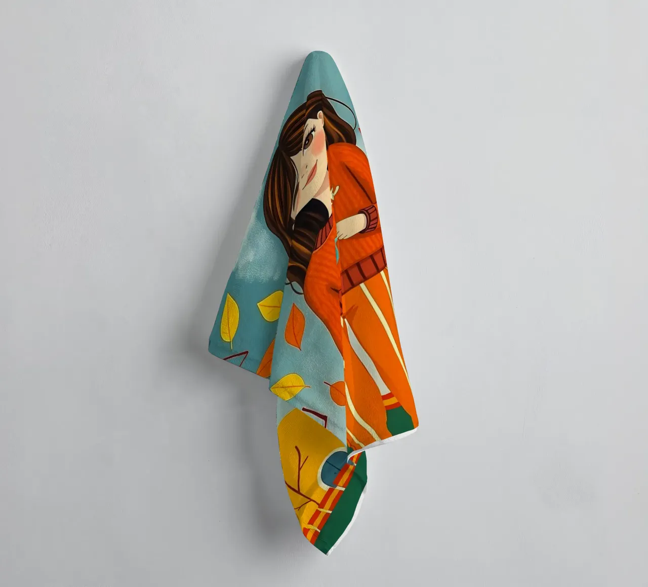 Ragazza d'autunno asciugamano da bagno da ARTOMATIC