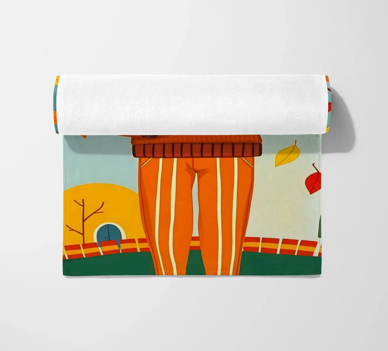 Ragazza d'autunno telo mare da ARTOMATIC