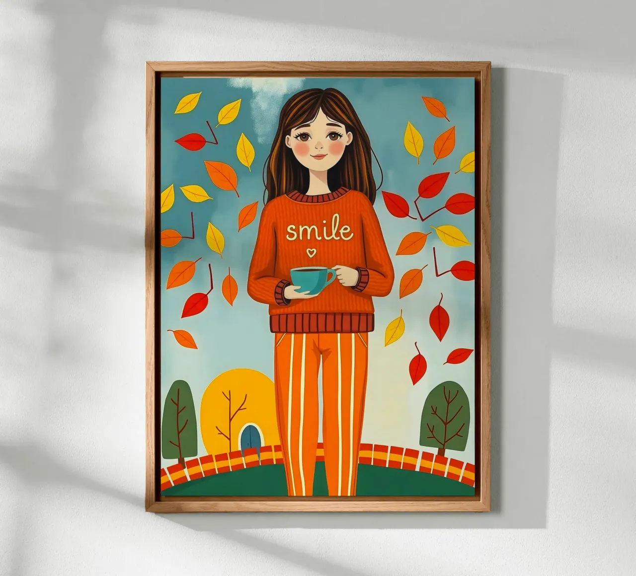 Ragazza d'autunno alluminio dibond da ARTOMATIC