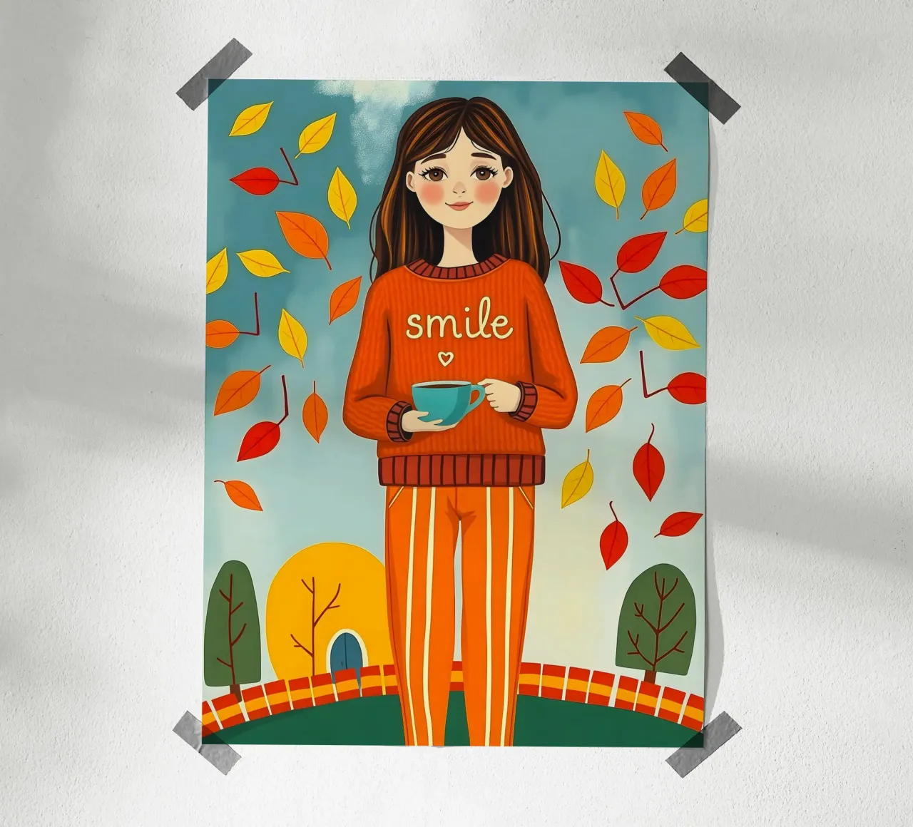 Ragazza d'autunno carta hahnemühle da ARTOMATIC