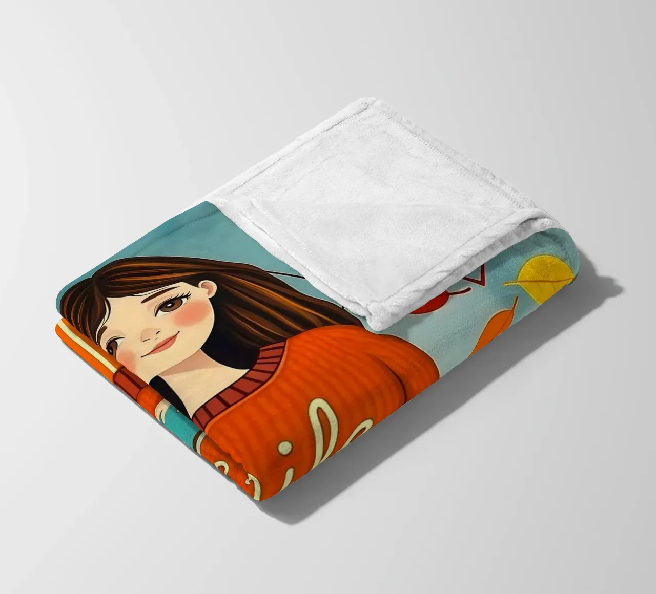 Ragazza d'autunno coperta in pile da ARTOMATIC
