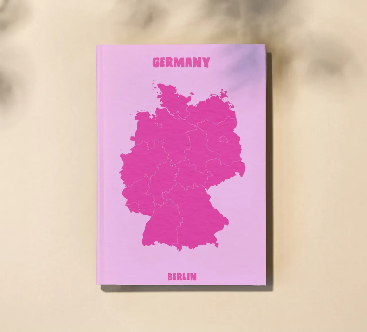 Germany Map Berlin Minimal Pink notebook by Attaboy Dsgn
