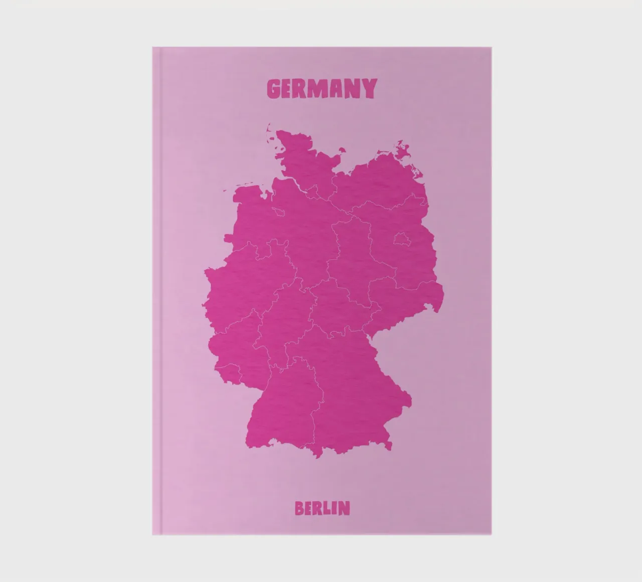 Germany Map Berlin Minimal Pink notebook by Attaboy Dsgn