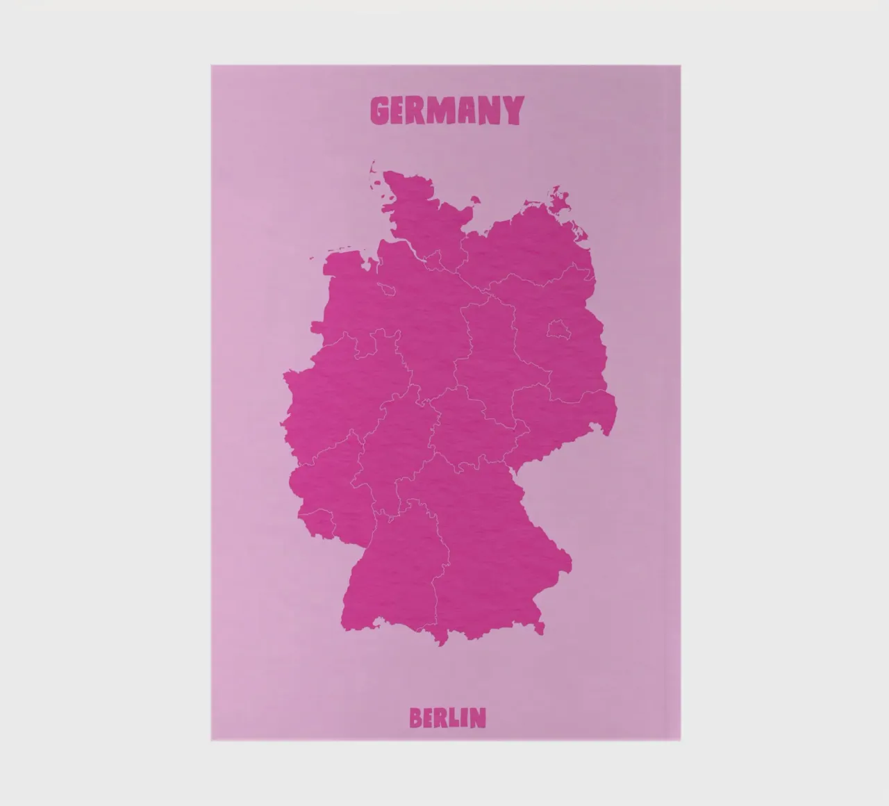 Germany Map Berlin Minimal Pink notebook by Attaboy Dsgn