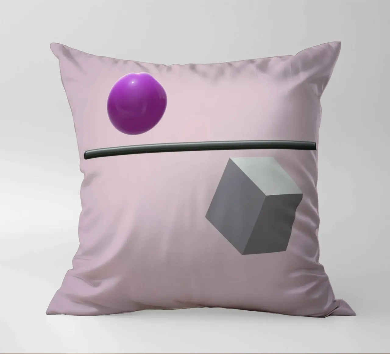 Sfera e cubo in equilibrio cuscino da BenCoStyle