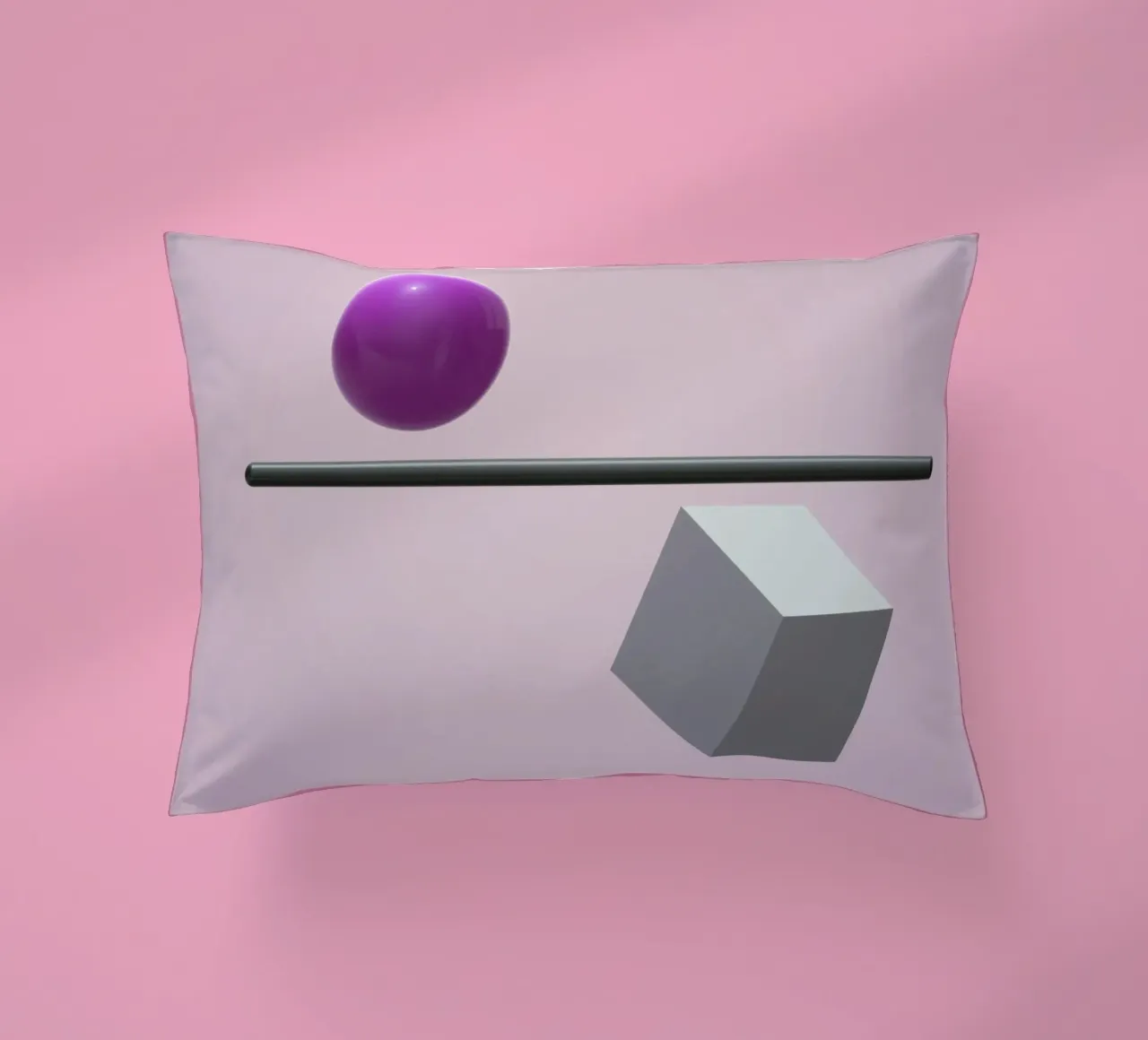 Sfera e cubo in equilibrio cuscino da BenCoStyle