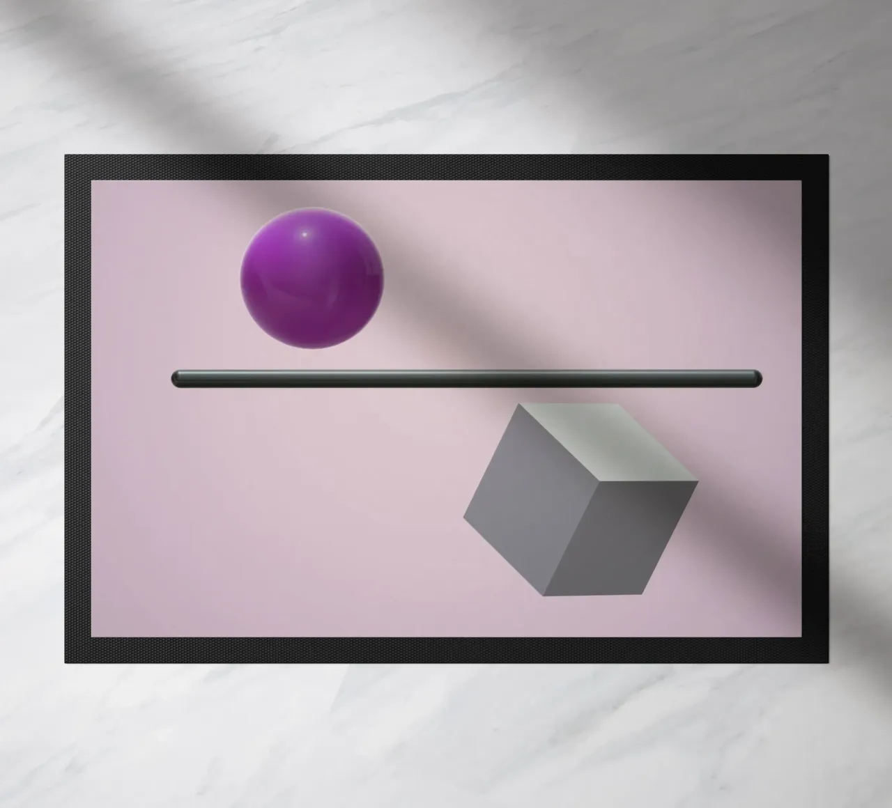 Sfera e cubo in equilibrio zerbino da BenCoStyle