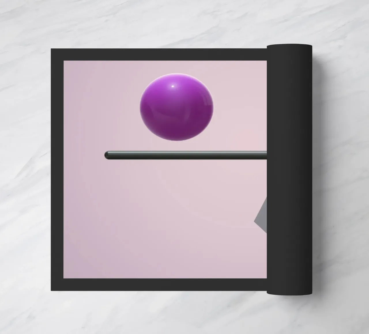 Sfera e cubo in equilibrio zerbino da BenCoStyle