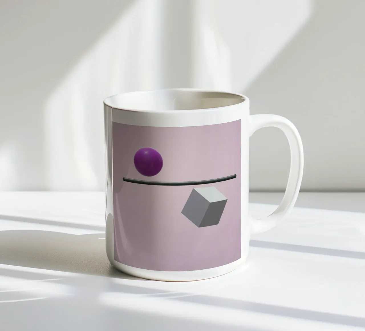 Sfera e cubo in equilibrio tazza in ceramica da BenCoStyle