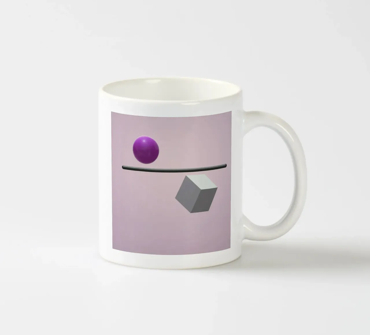 Sfera e cubo in equilibrio tazza in ceramica da BenCoStyle