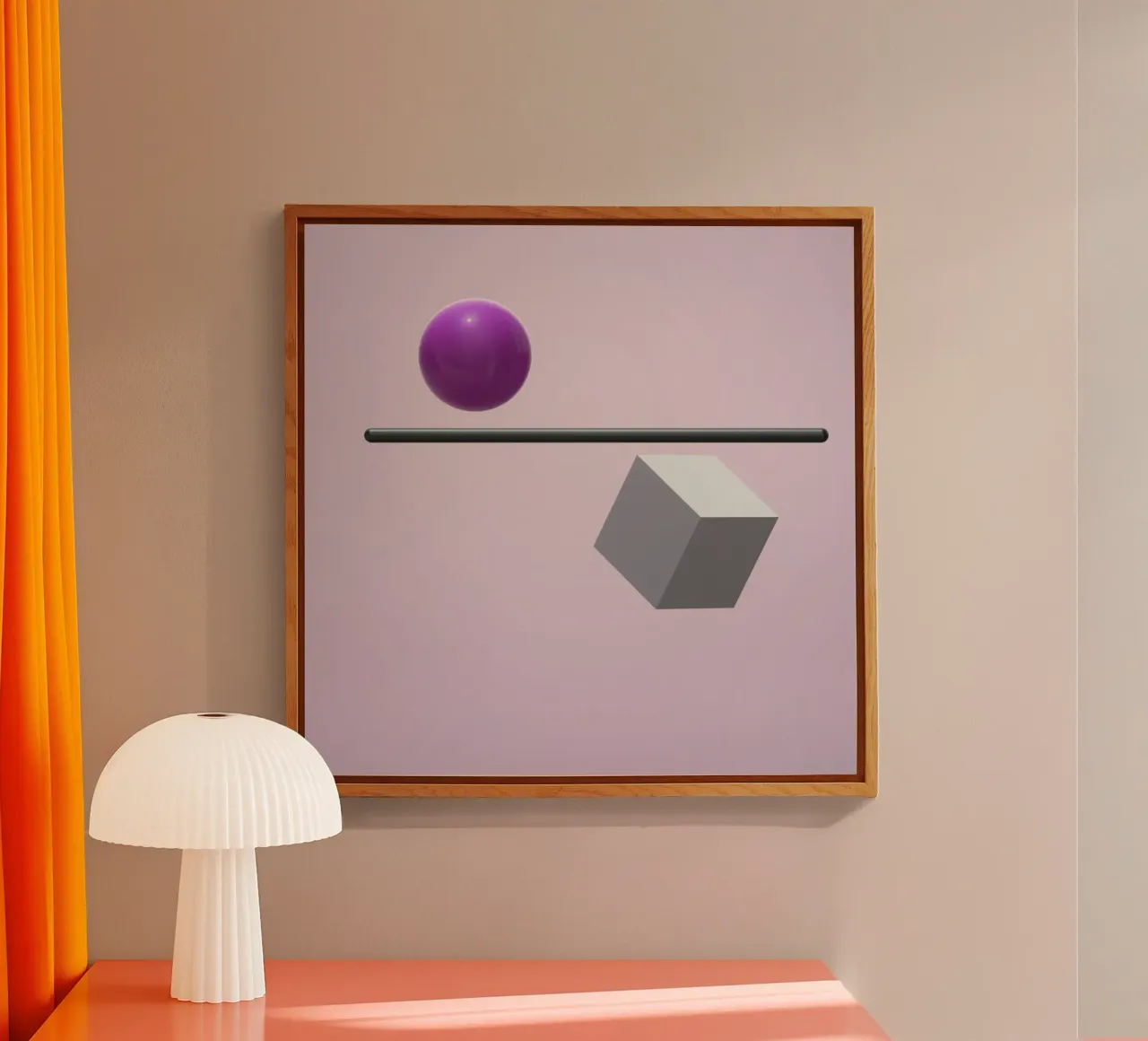 Sfera e cubo in equilibrio plexiglass da BenCoStyle
