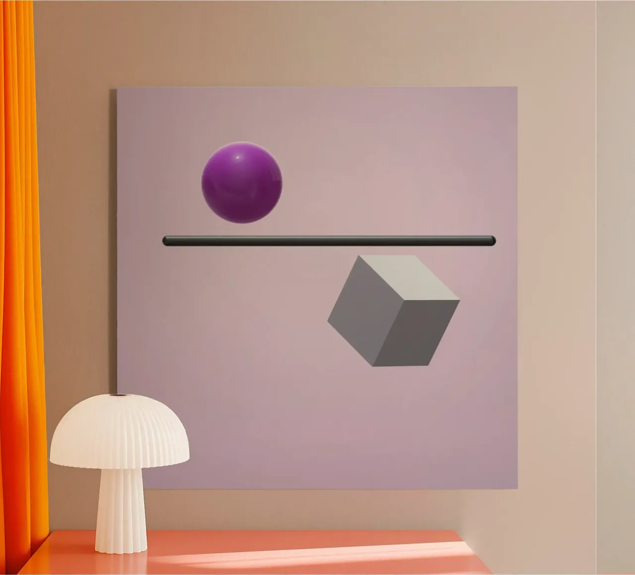 Sfera e cubo in equilibrio plexiglass da BenCoStyle
