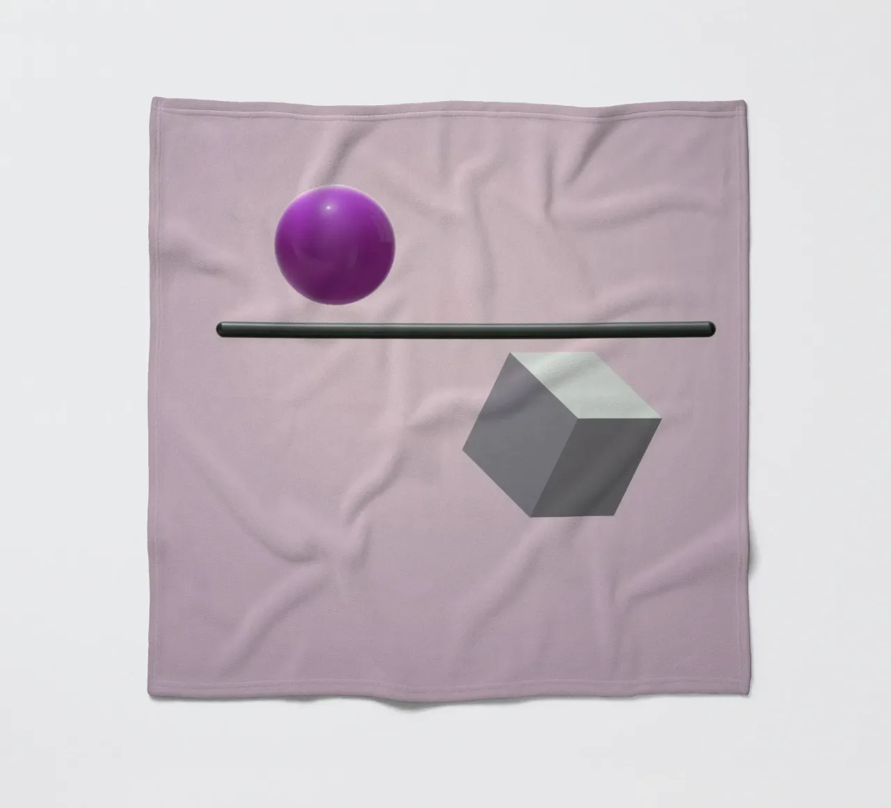 Sfera e cubo in equilibrio coperta in pile da BenCoStyle