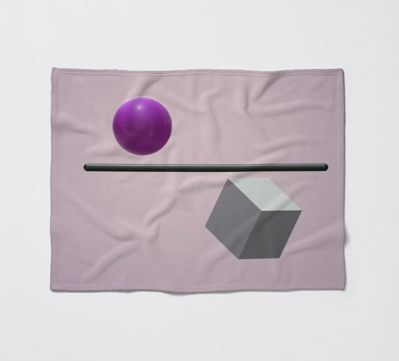 Sfera e cubo in equilibrio coperta in pile da BenCoStyle