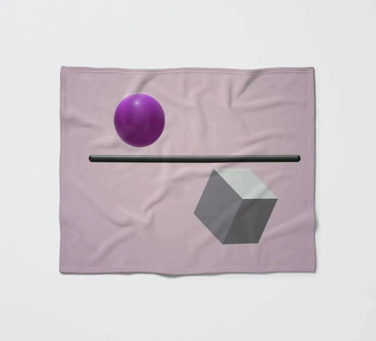 Sfera e cubo in equilibrio coperta in pile da BenCoStyle