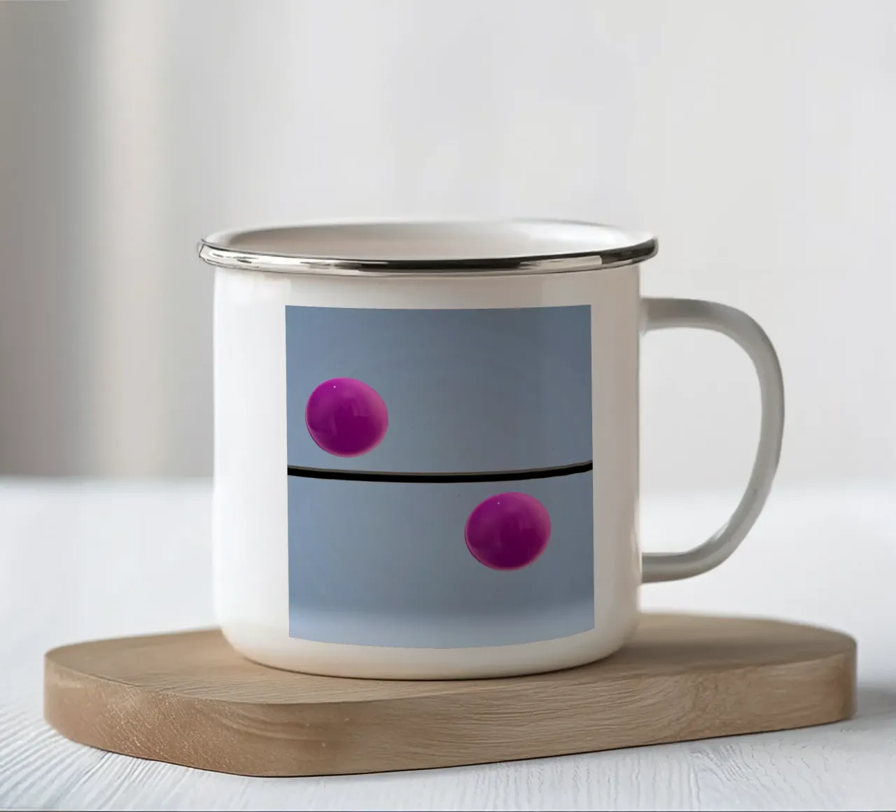 Palle in equilibrio tazza in smalto da BenCoStyle